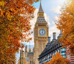Westminster, London, in autumn.